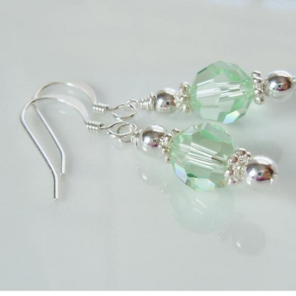 Swarovski Crystal Earings with Sterling Silver
